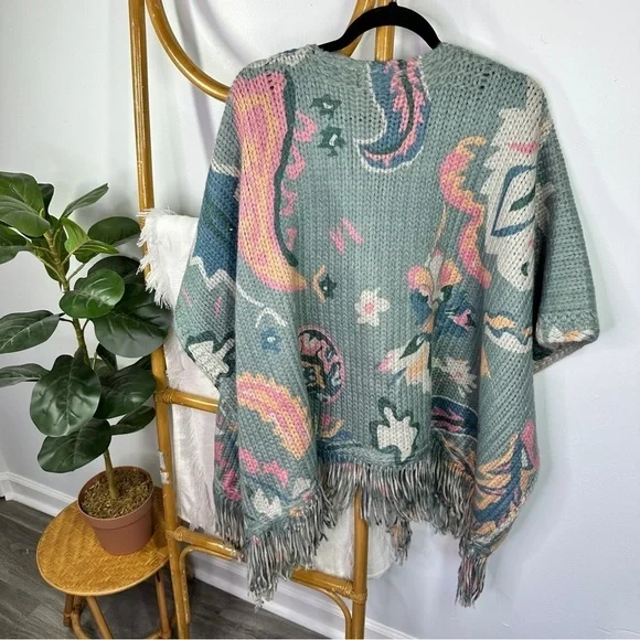 NWT Anthropologie Pink and Blue Braided Sweater sz OS - Picture 6 of 6